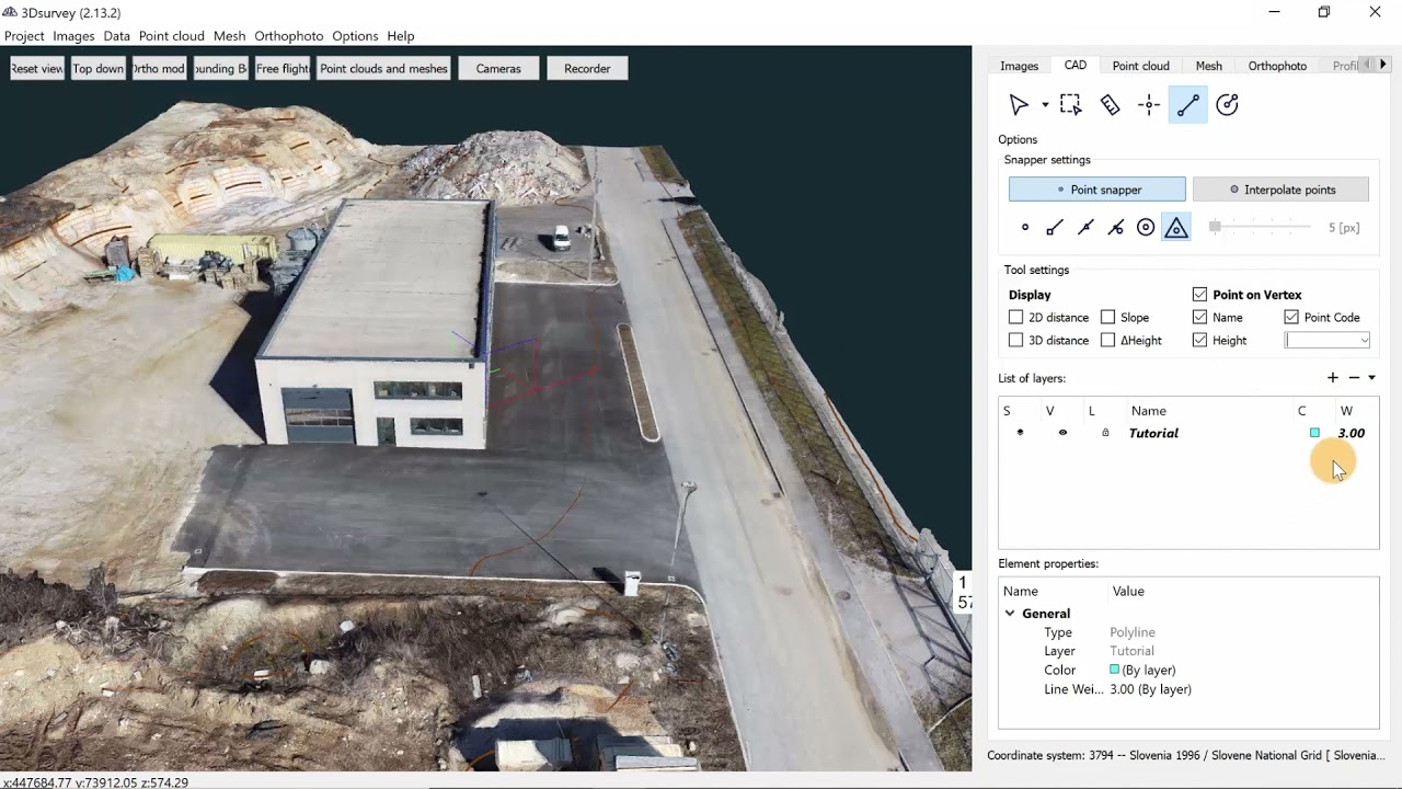 How to add a point on vertex in CAD | 3Dsurvey