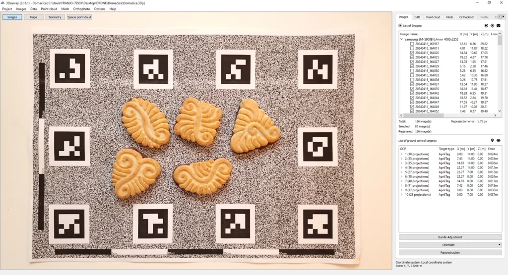 Domacica cookies on an AprilTag