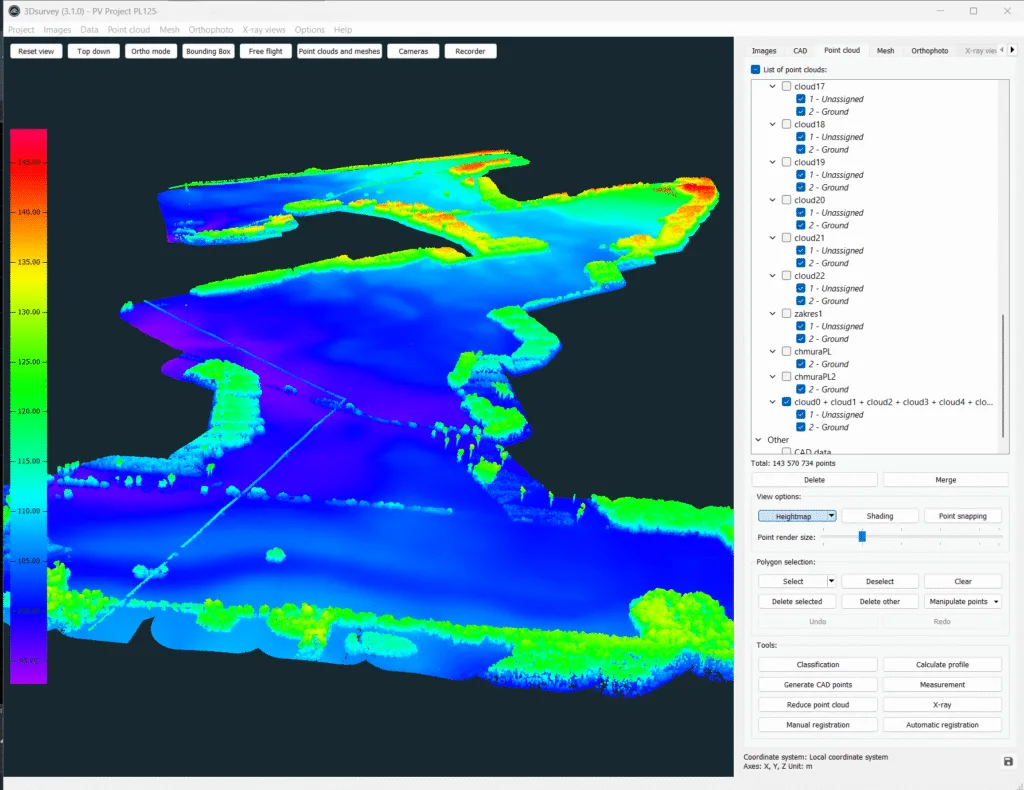 Point cloud Height map