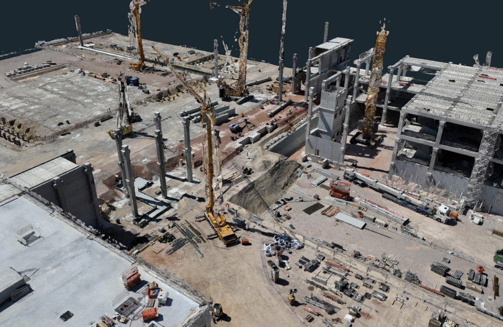 Construction site monitoring with drone photogrammetry