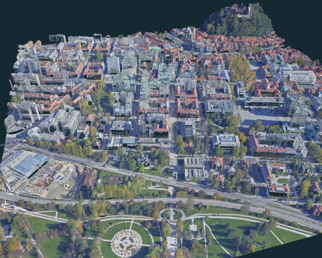 Lidar point cloud of Ljubljana