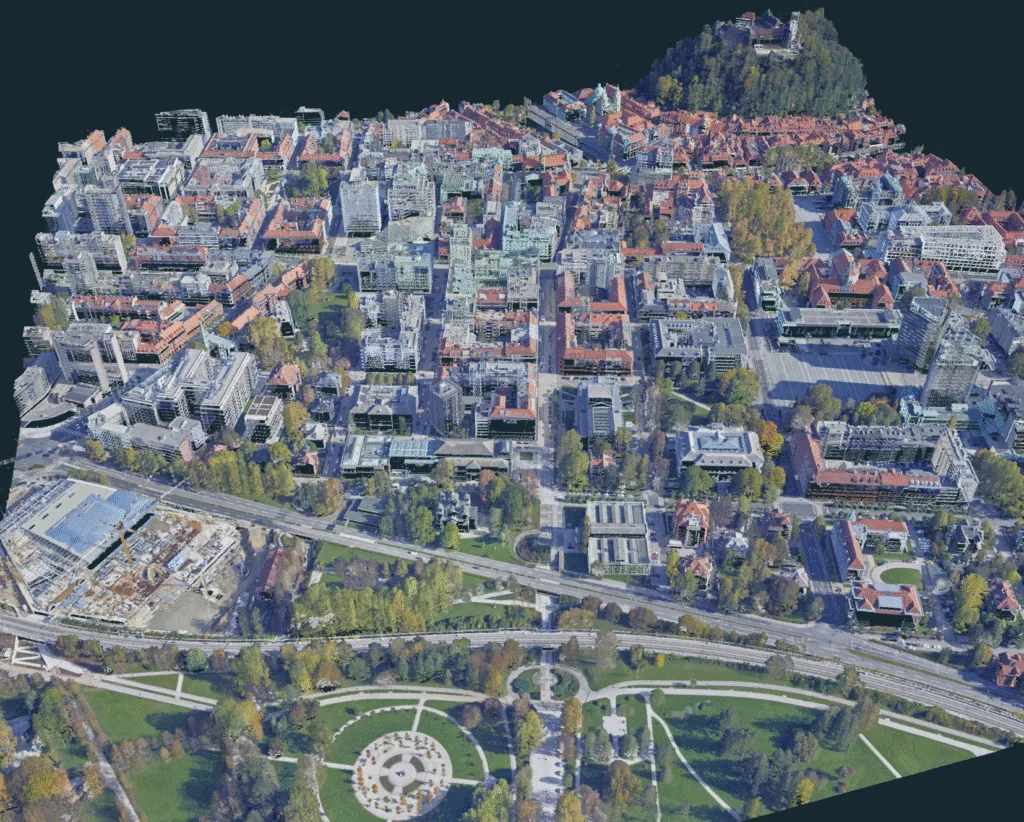 Lidar point cloud of Ljubljana