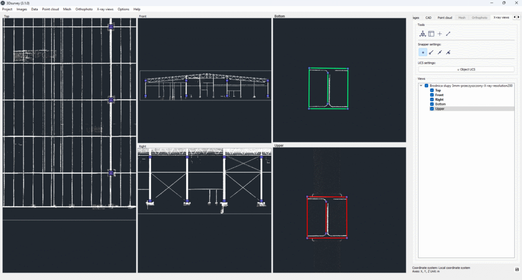 X-ray views on both levels