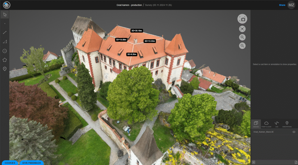 Step 5 of how to create a 3D model is sharing via 3Dsurvey Cloud