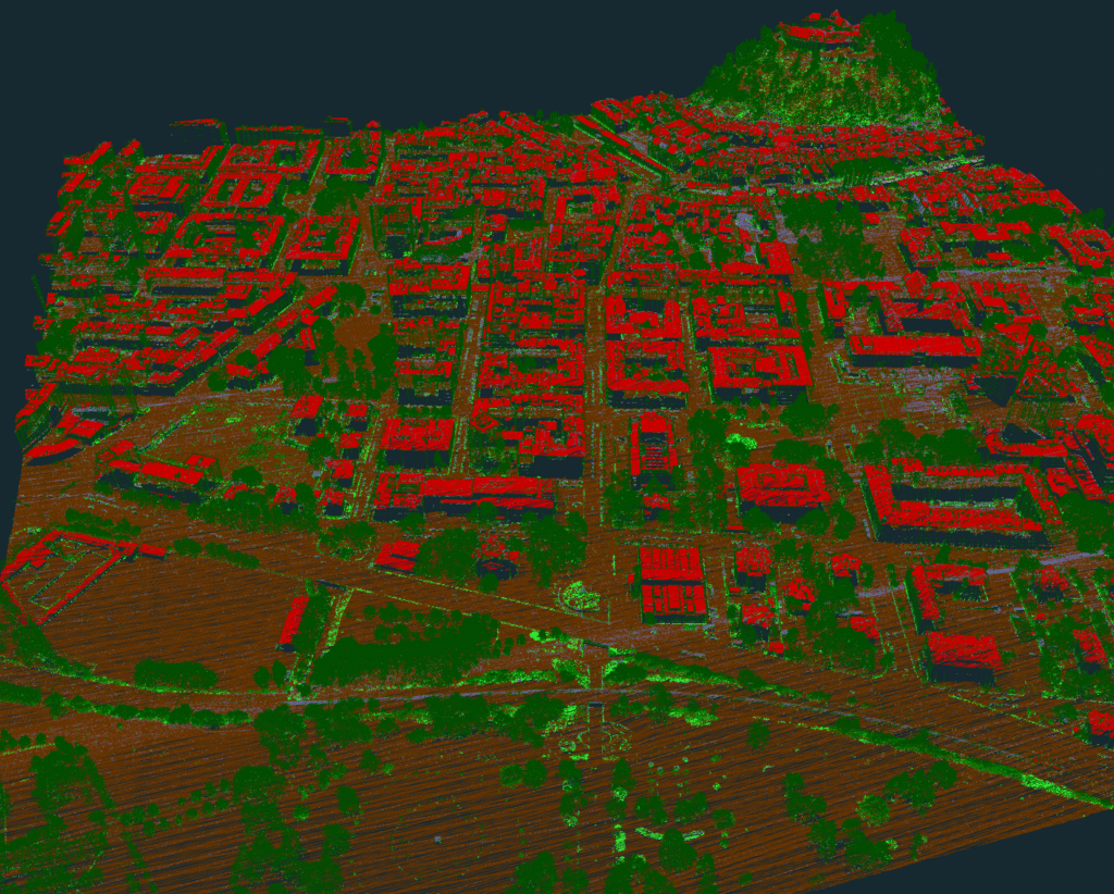 A point cloud in 3Dsurvey from capturing data with a LiDAR sensor.