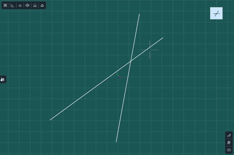 Trimming and extending cad lines