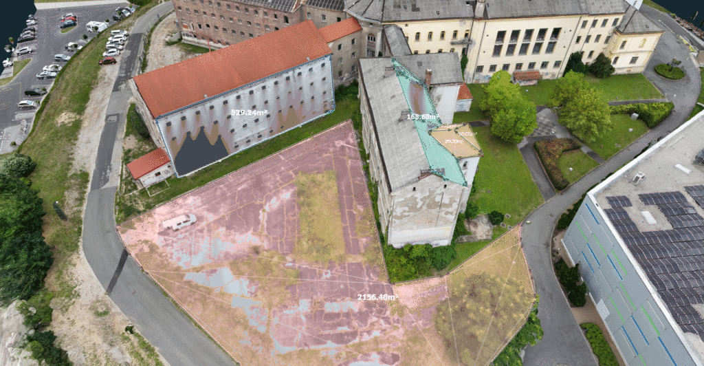 Measuring area in 3Dsurvey