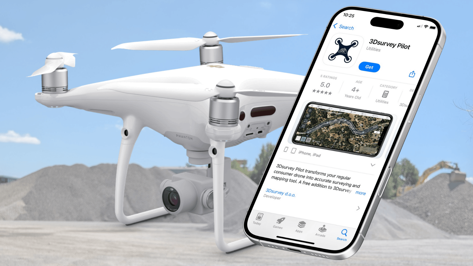 3Dsurvey pilot app and Phantom drone