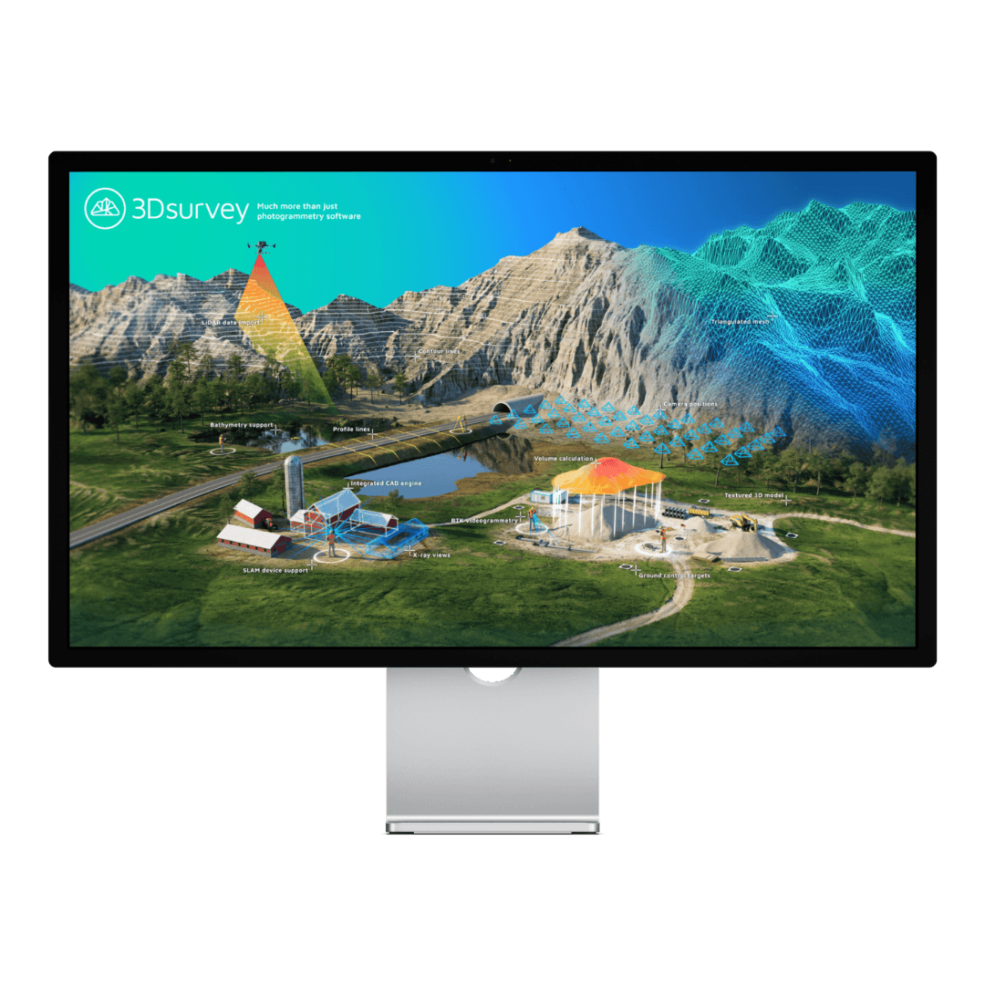 3Dsurvey features on desktop computer