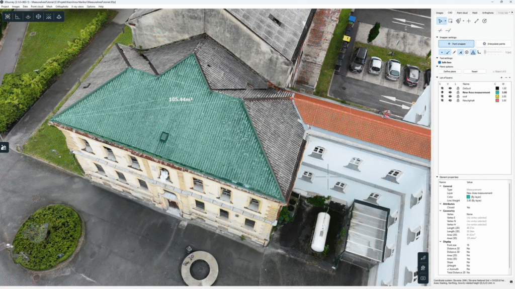 The new Measure area tool is part of our software version 4.0.