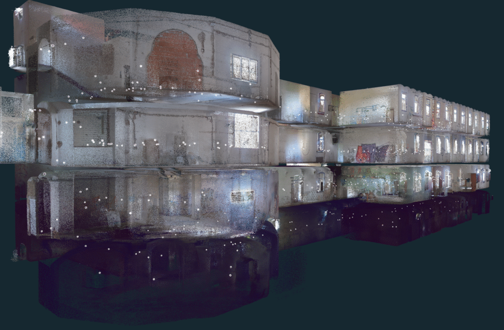 An impressive project finished. Huge 4 storey building with the basement almost completely in the dark, done in a single capture