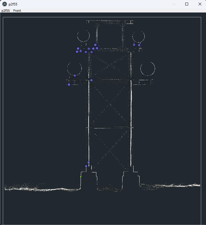 An example of a cross-section in 3Dsurvey.
