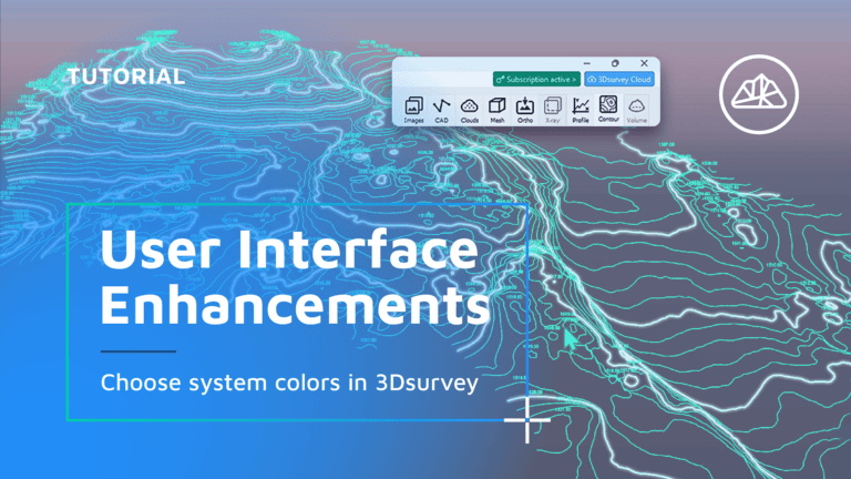User Interface Enhancements in 3Dsurvey 4.1