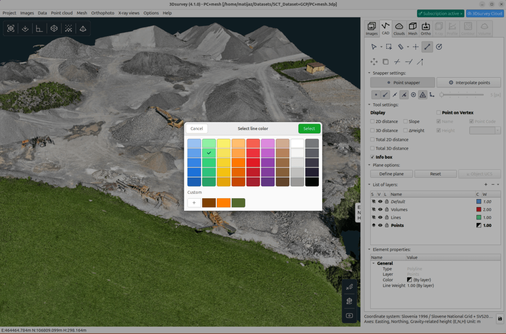 Ubuntu colour picker looks noticeably different from the one in Windows.