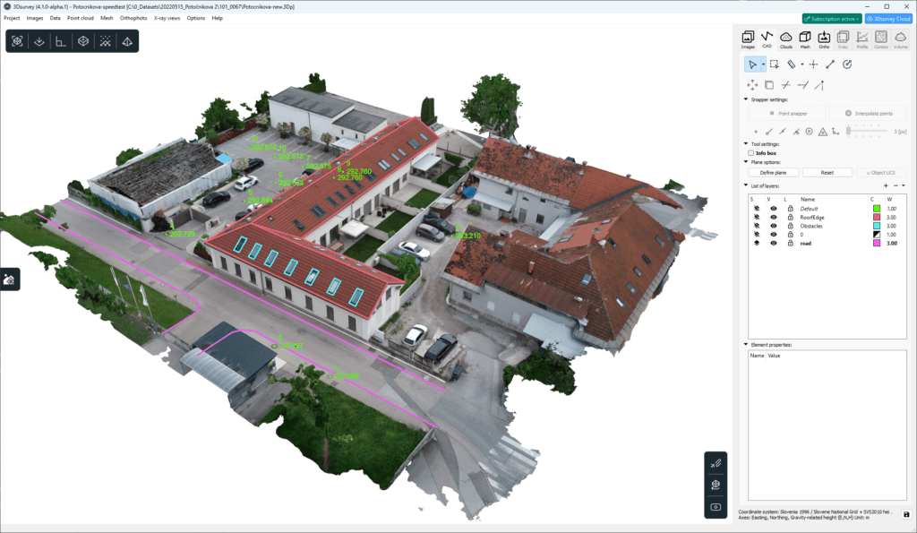 3D model of a house, vectorized in 3Dsurvey