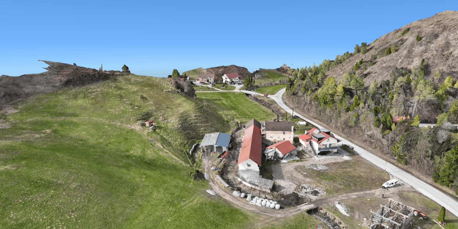 Elevation model shown in 3Dsurvey.