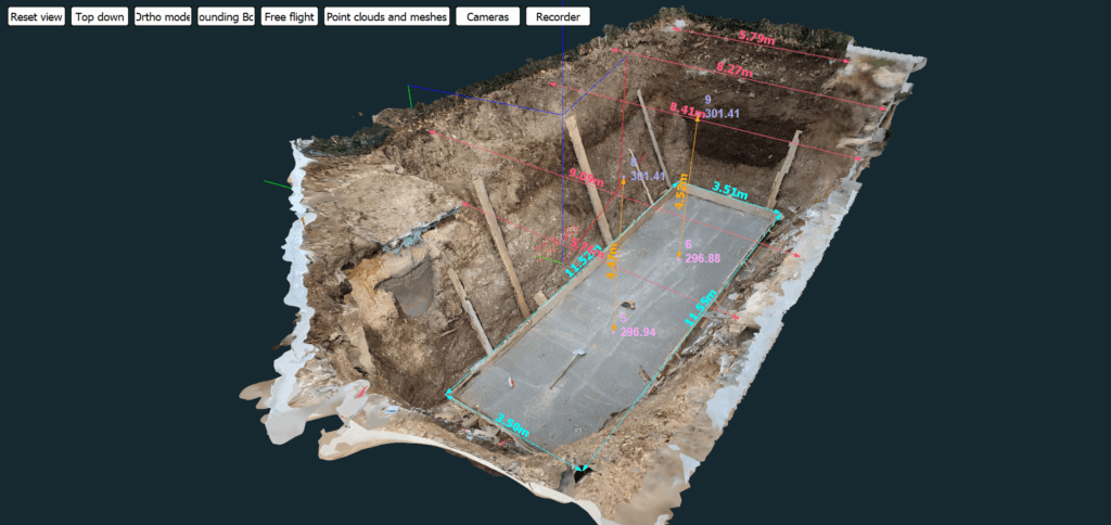 3D mesh of a small hole in stage 2.
