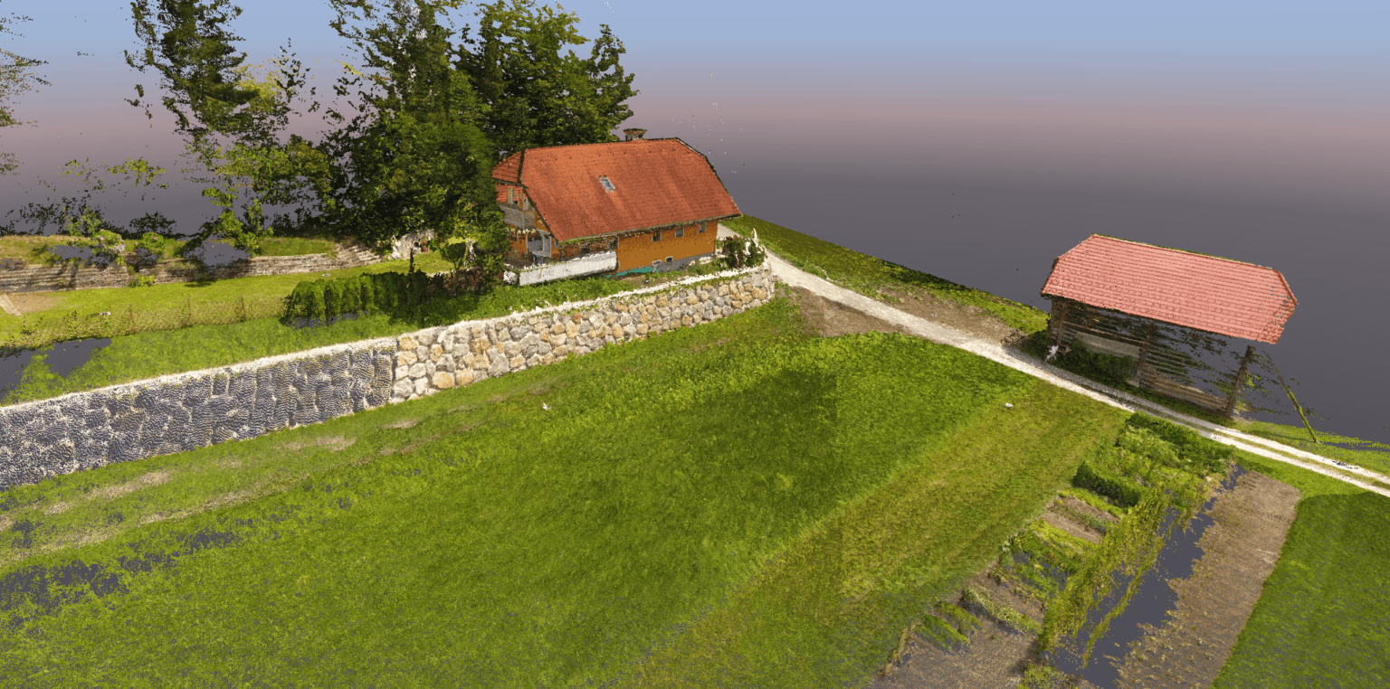 A point cloud processed with 3Dsurvey