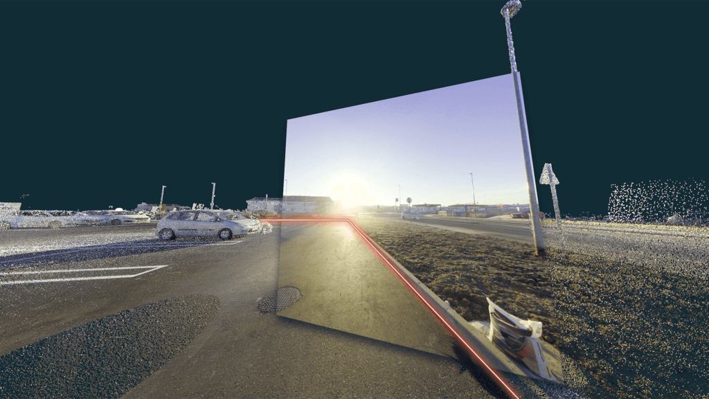 image overlayed on a point cloud