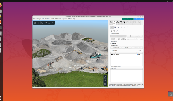 3Dsurvey running natively in Ubuntu becoming Linux photogrammetry software.