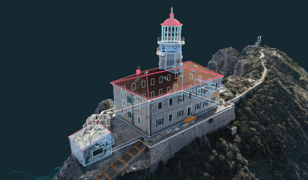 Palagruza lighthouse project done within 3Dsurvey.