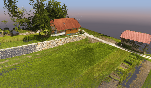 A point cloud processed with 3Dsurvey